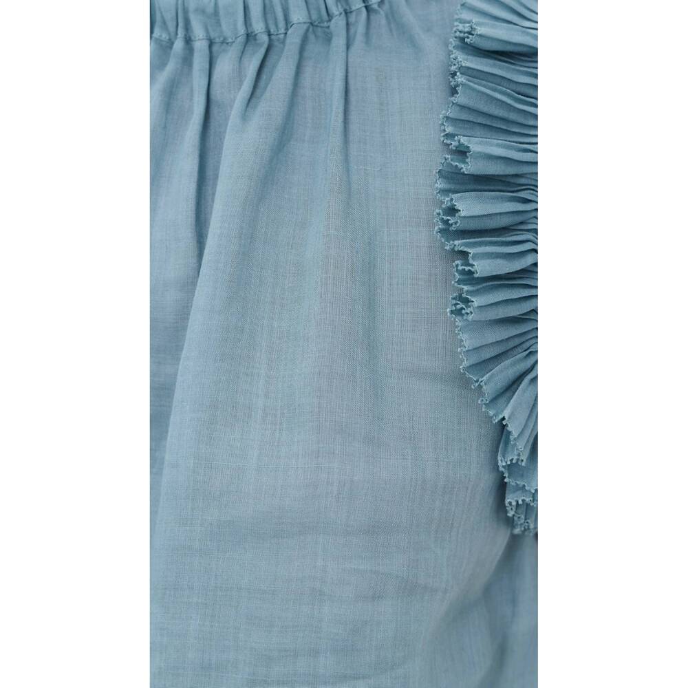 NEW SEA anise flutter sleeve top in sea blue - Picture 4 of 6
